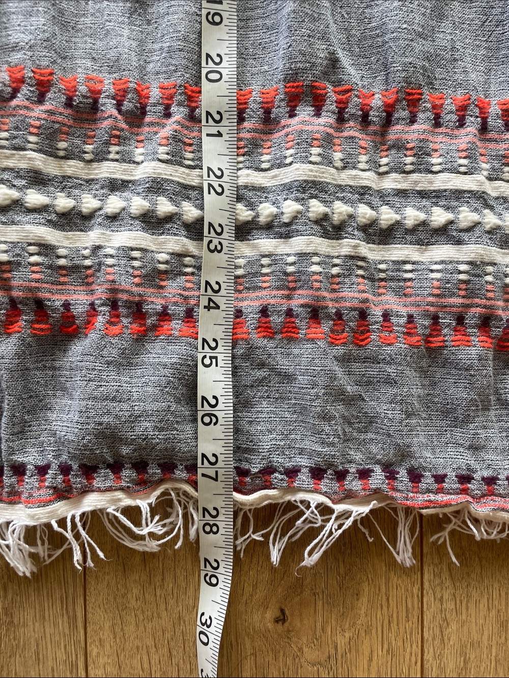 Lemlem Gray Knit Hooded Pullover with Pink Logo Detail - Picture 9 of 11